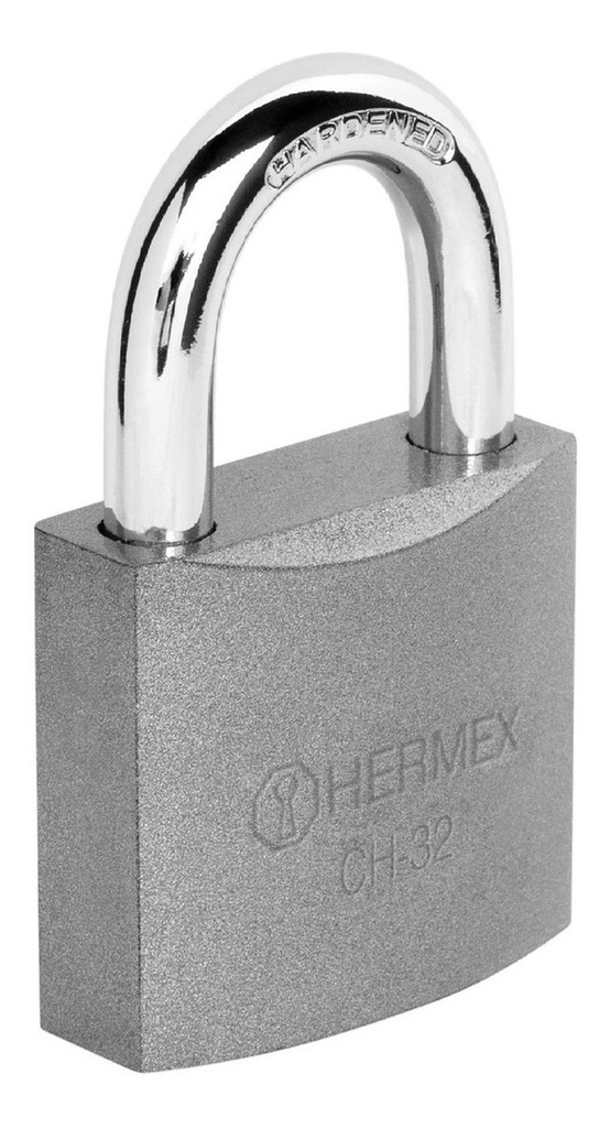 [TR-CHB-32] Candado de Hierro 32 MM Gancho Corto en Blíster, Hermex
