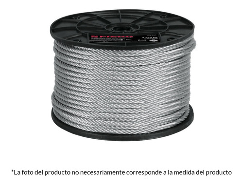 [TR-CAB-1/8R] Cable Acero 1/8' 7x7 Hilos Fiero 44205 Color Plateado