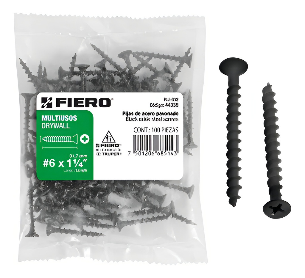 [TR-PIJ-632] Pija Multiusos No. 6 X 1-1/4' Fiero 44338