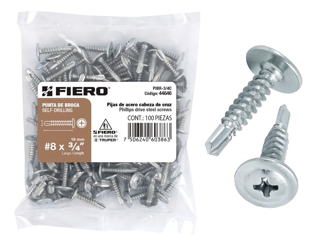 [TR-PIBR-3/4C] Pija Cabeza De Cruz Punta Broca 3/4'' Fiero 44646