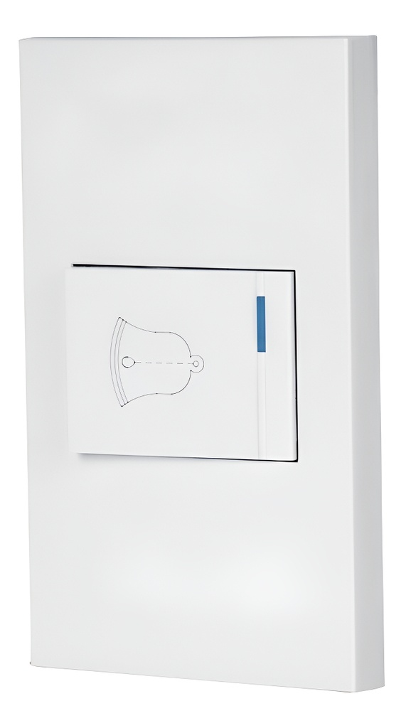 Placa Armada 1 Interruptor de Timbre,1.5mod, Española,blanco