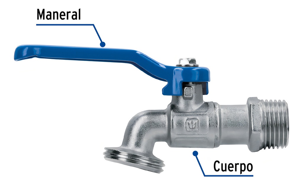 Llave Esfera Laton 1/2 Cierre 1/4 de Vuelta 115 G S/adap