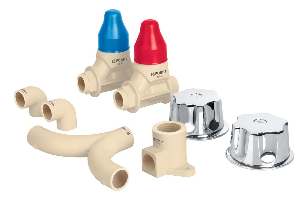 Kit Cpvc Instalacion Para Regadera Foset 46033