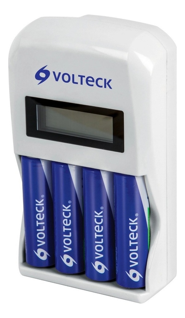Cargador De Pilas Aa Y Aaa Rápido Con 4 Pilas Volteck 46046