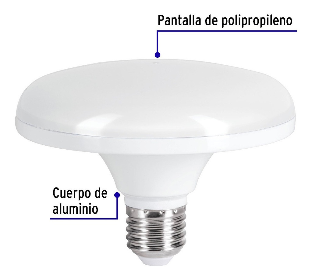 Lámpara de LED Circular 18 W Luz de Día Volteck, 46091 Color Blanco