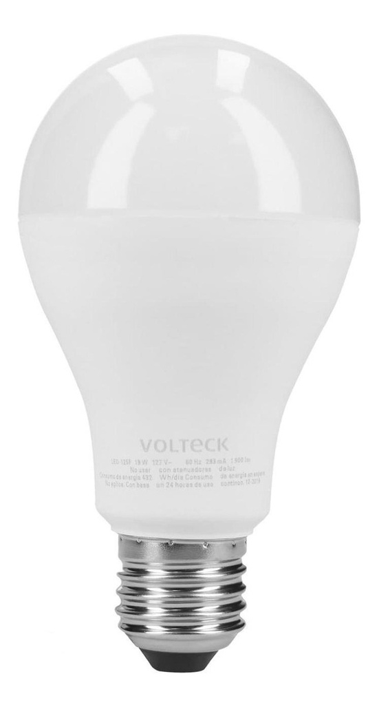 [TR-LED-125F] Lámpara De Led, A19, 18 W, Luz De Día Volteck 46222