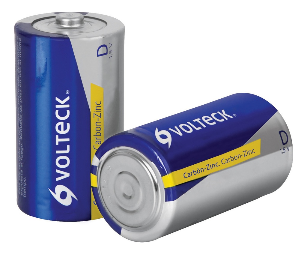 [TR-ZI-D] Blíster Con 2 Pilas Zinc-carbón Tamaño D, Volteck