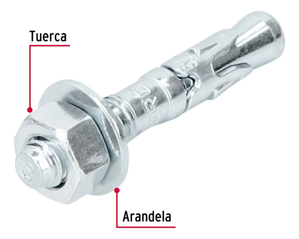 [TR-TAE-5/16A1G] Taquete Arpon 5/16" X 2" 100 Piezas Fiero 46636