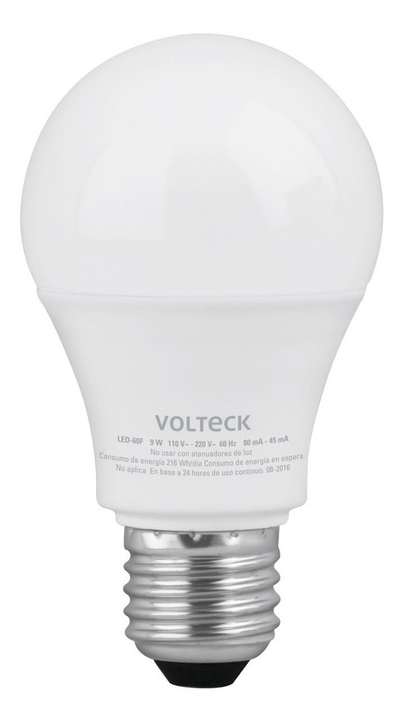 Foco LED T. Bulbo 9 W Luz de Dia 4 Pzas Voltech 46864 Blanco