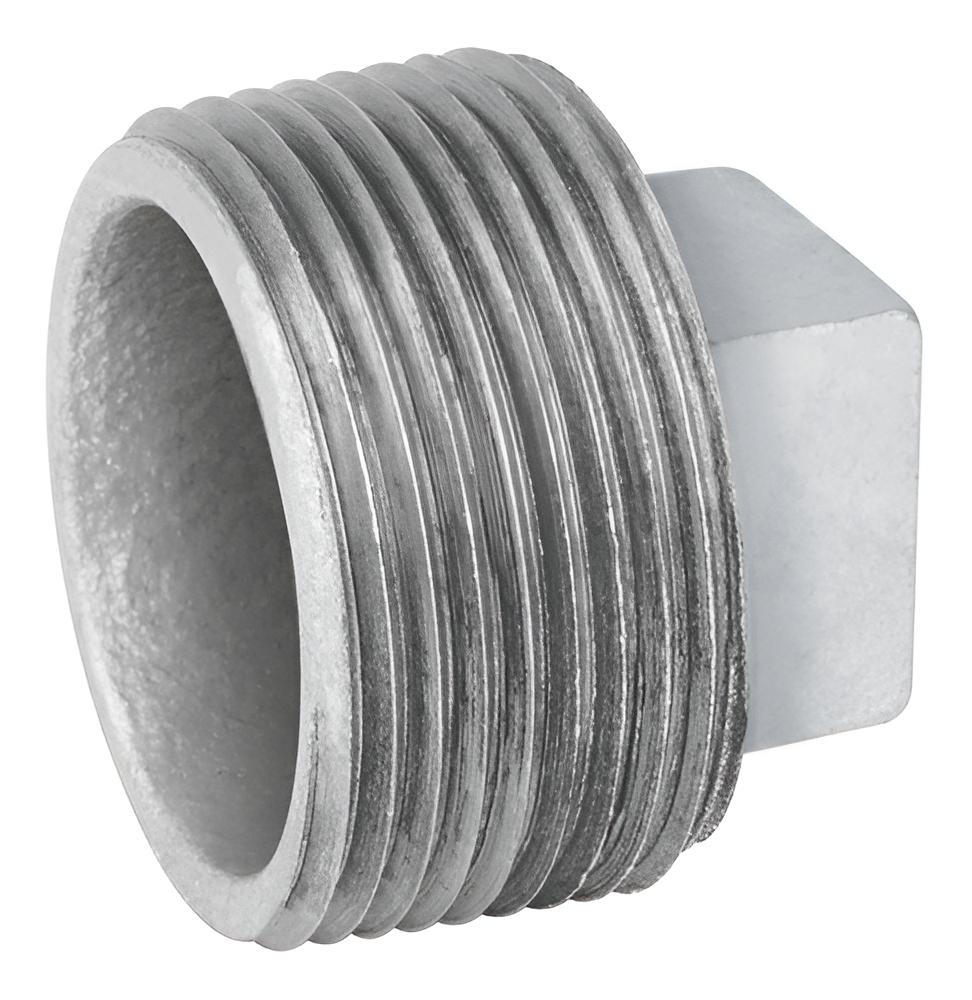 [TR-CG-314] Tapon Macho Galvanizado 1-1/4'' Foset 48783 Color Gris