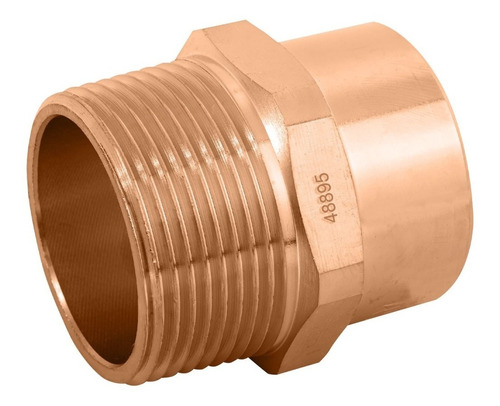 [TR-CC-614] Conector Cobre Rosca Exterior 1-1/4'' Foset 48895 Color Dorado