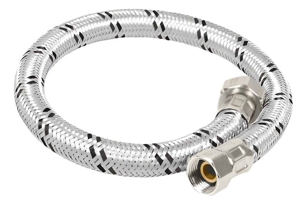 Manguera Ace. Inox. Boiler 3/4'' X 3/4'' 40 Cm Foset 49129 Color Gris