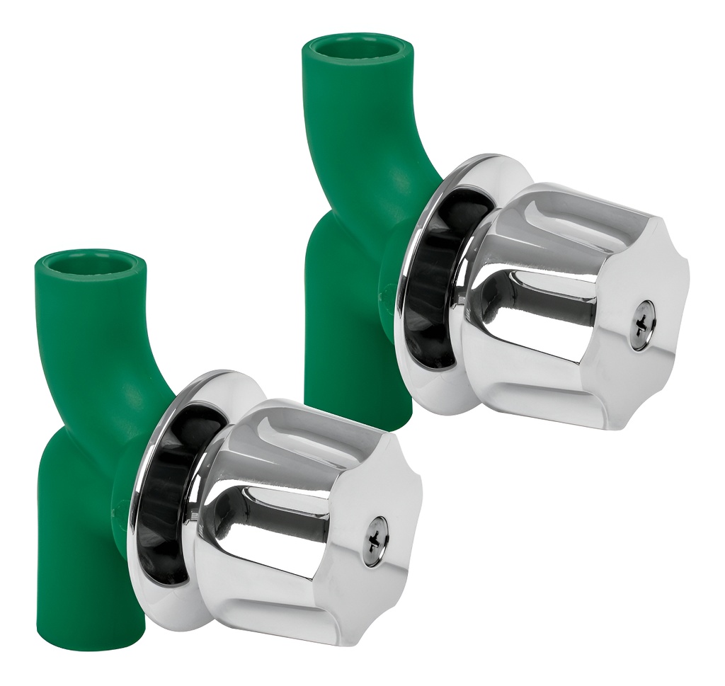 Llave de Empotrar Para Regadera de Ppr, 2 Pzas. Foset 49828 Acabado Cromado