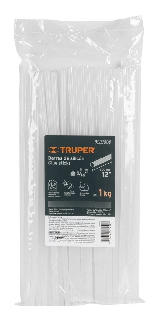 Barras De Silicón Repuesto Para Pipe-5/16 1 Kg Truper 100081