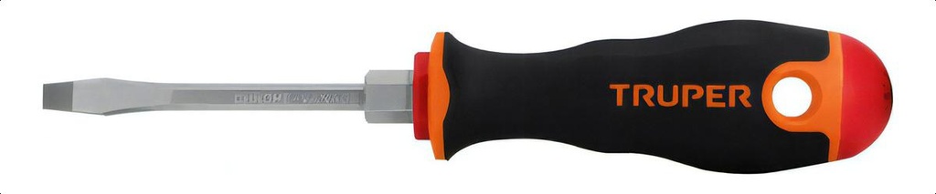 [TR-DR-3/16X3B] Desarmador Plano 3/16 X 3 Mango Comfort Grip Truper 100831
