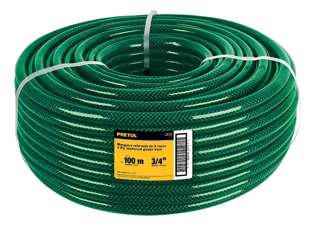 Manguera 3 Capas 3/4" Pretul 20599 Color Verde