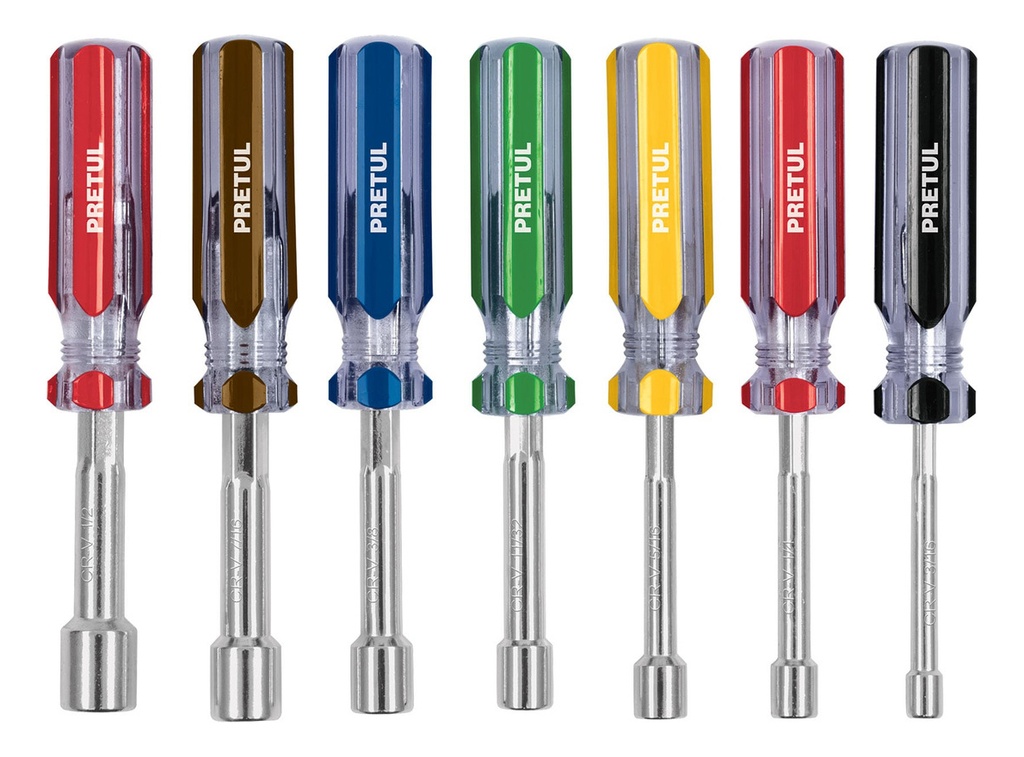[TR-DJ-7P] Desarmador Con Punta Hexagono Pretul Dj-7p Con Mango Hexagonal de Pvc7 Unidades