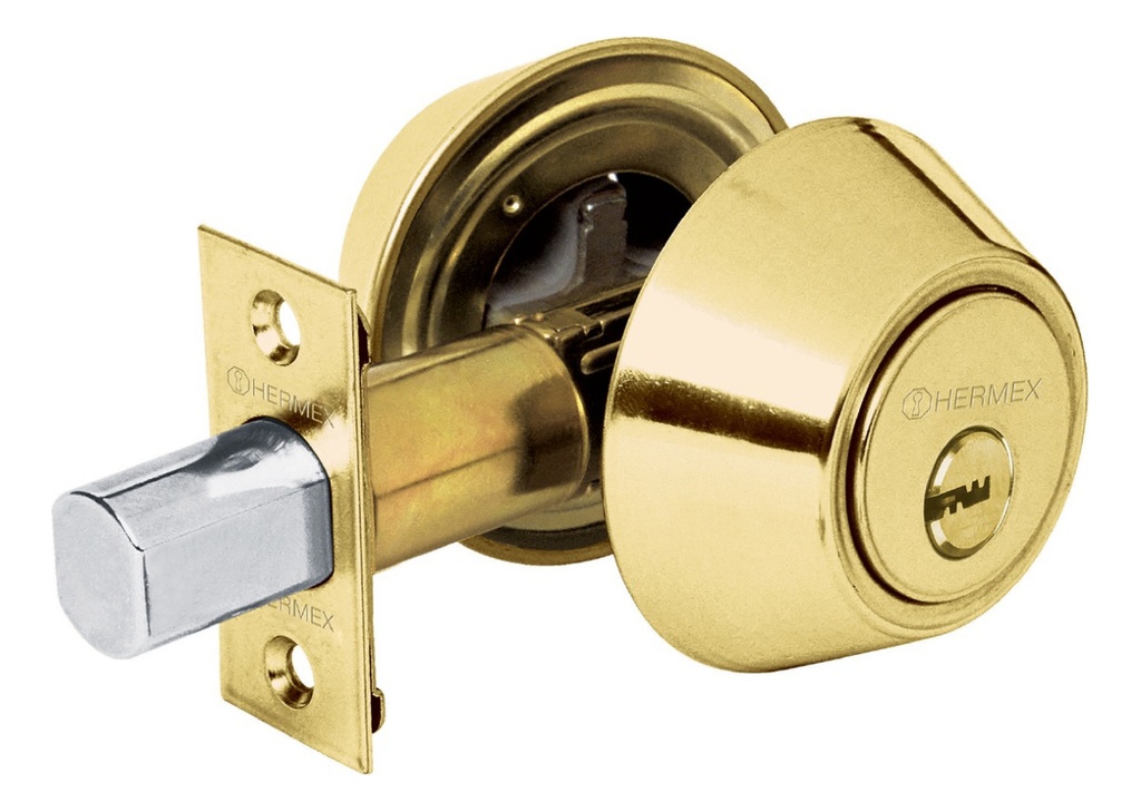 Cerrojo Llave-llave Latón Brillante, Llave de Puntos, Hermex