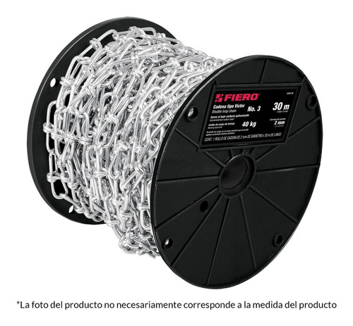 [TR-CADE-40] Cadena T. Victor 4.1 Mm X 15 Mt Fiero 44194 Color Plateado