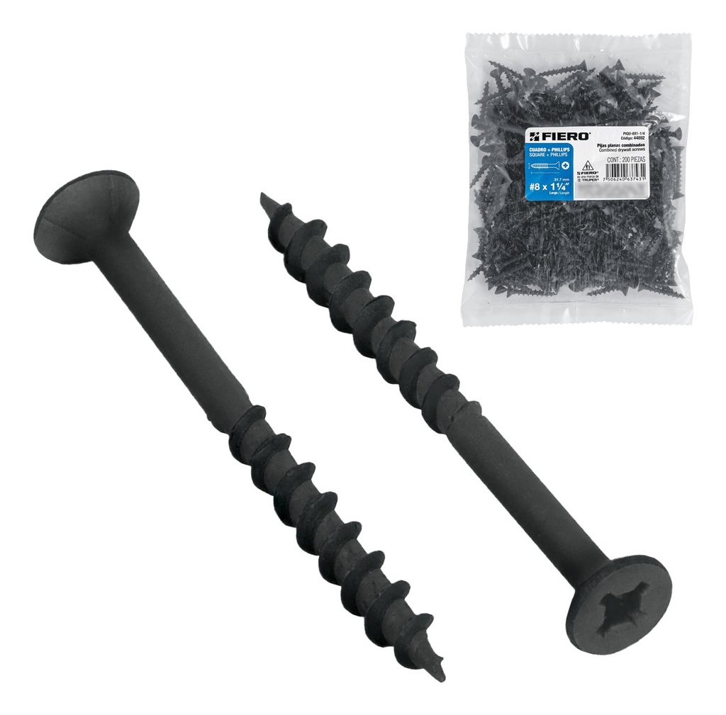 [TR-PIQU-8X1-1/4] Pijas Tipo Quadrex, 8x1-1/4' Fiero 44892