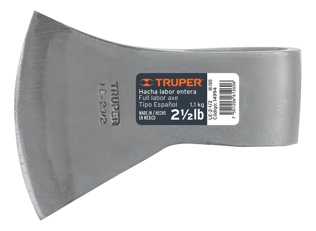Hacha Labor Entera 2 1/2lb Acero Profesional Corte 14994 Truper