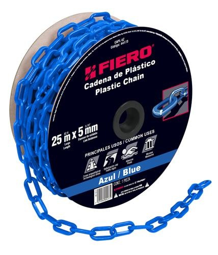 [TR-CAPL-5Z] Cadena Plastica 5 MM X 25 Mt Azul Fiero 44173
