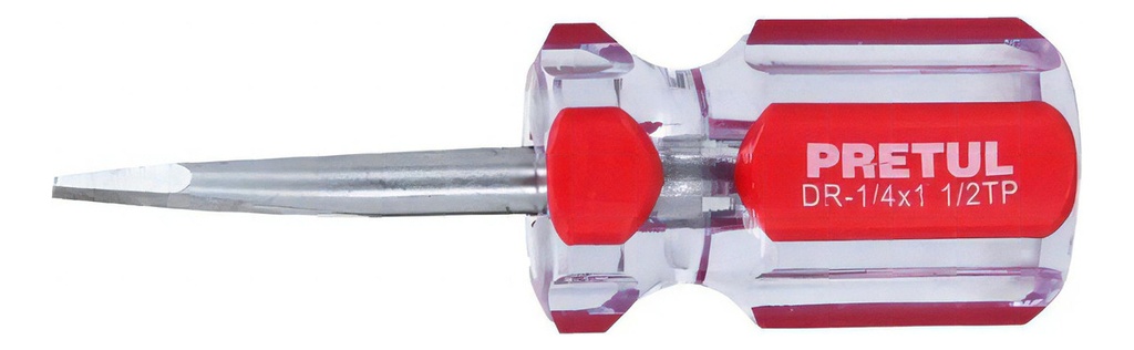 Destornillador Plano 1/4" X 1/2" Mango PVC Pretul 21461