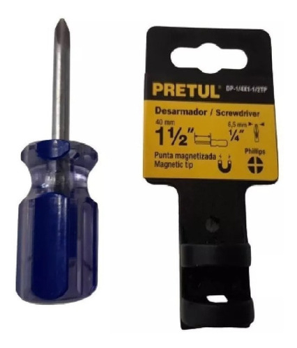 Destornillador Cruz Mango PVC 1/4 X 1/2 Pretul 21476
