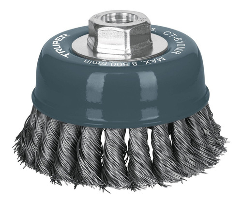 Grata De Copa, Alambre Trenzado Fino, 4 , Multi Rosca