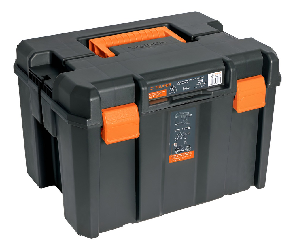 Caja Herramientas Profunda De 17'' X 12'' Truper 102643 Negro