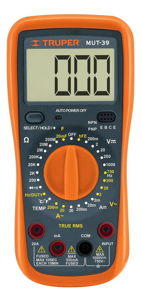 Multímetro Digital Profesional C/rms Verdadero Truper 10402