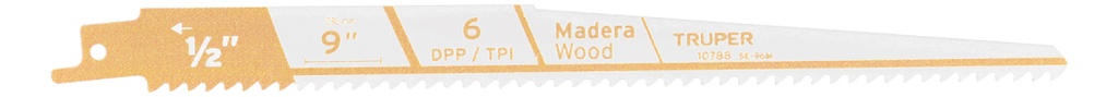 Segueta Sierra Sable 9'' Madera 2 Pz Truper 10788