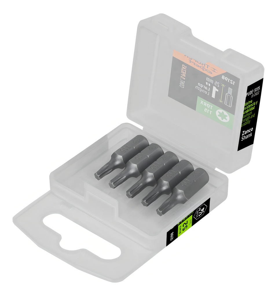 [TR-PUDE-5115] Puntas Torx T15 Largo 1" 5pz Truper 12198