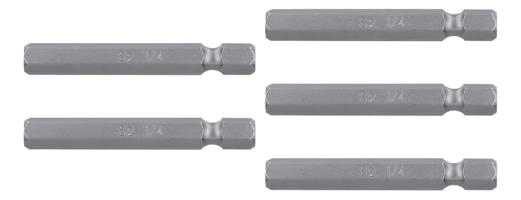 Puntas Hexagonal 1/4" Largo 2" 5pz Truper 12653