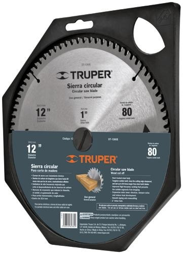 Sierra Circular Aluminio 80d. 12' X 1' Truper 12685 Frecuencia 60 Mhz