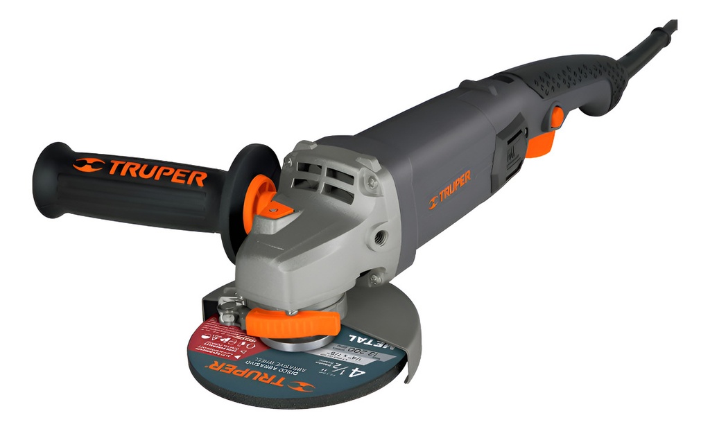 Esmeriladora 4 1/2" Ind. 900 W Truper 12872 Negro 60hz