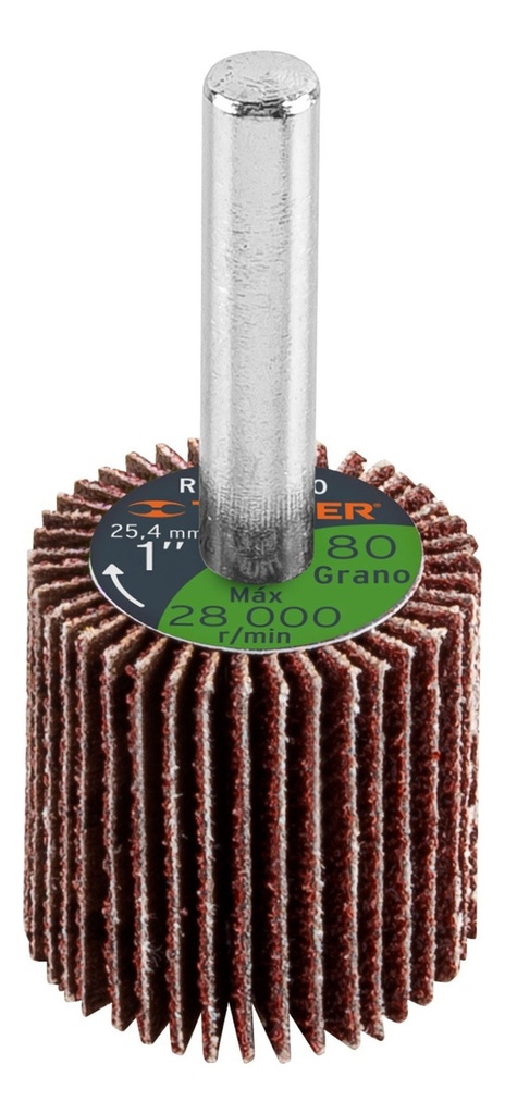 Rueda Flap 1' Grano 80 Truper 13034