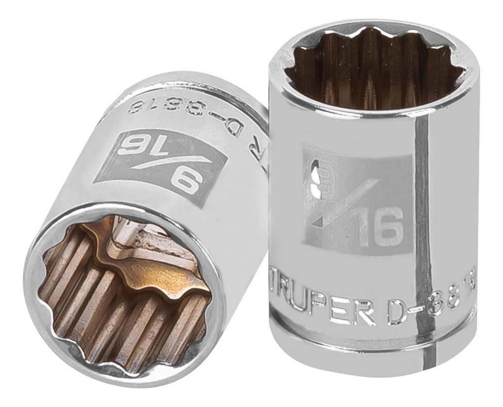 Dado De 9/16 , 12 Puntas, Cuadro 3/8 , Truper 13585