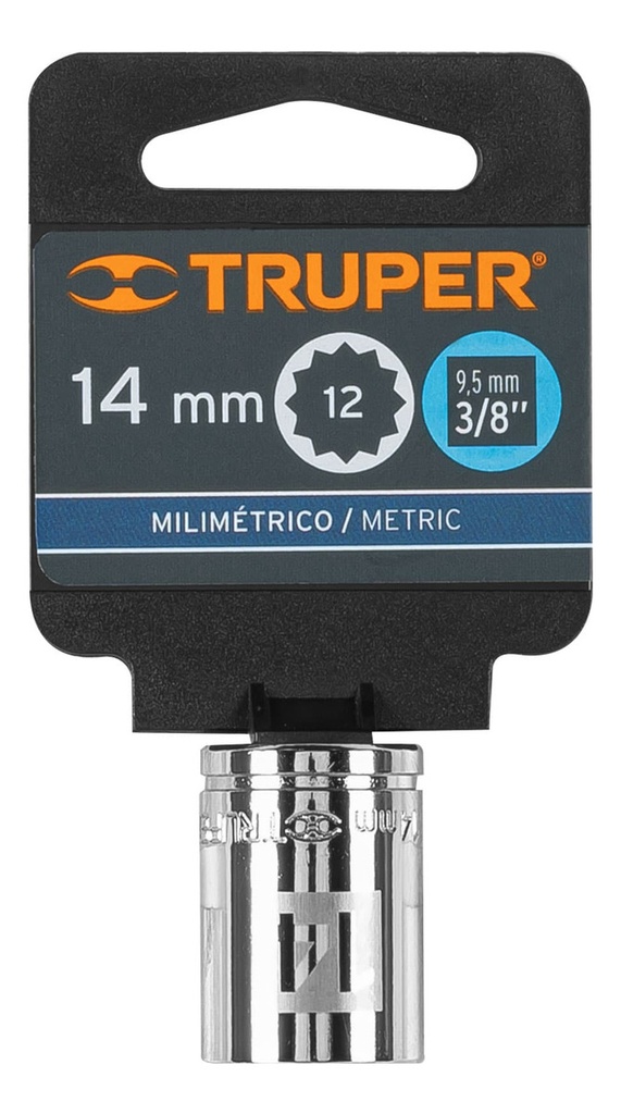 Dado De 14 Mm, 12 Puntas, Cuadro 3/8 , Truper 13634