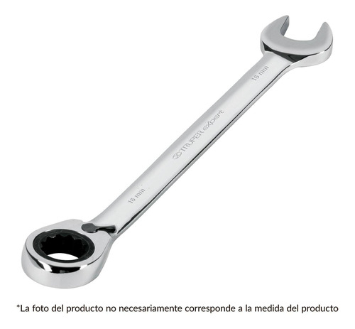 Llave Combinada Matraca Reversible, 10x157 Mm, Truper 13664