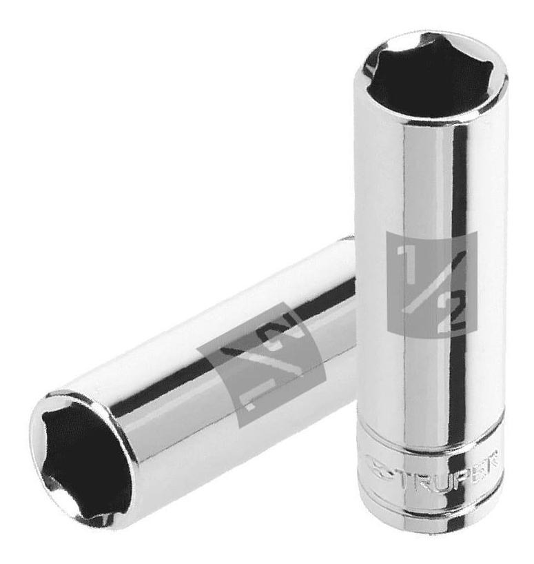 Dado 3/8" 6 Puntas Standard Largo 1/2" Truper 13714