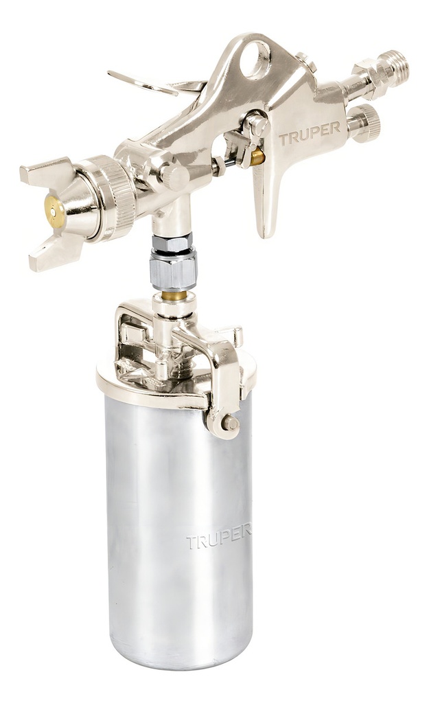 Pistola Compacta P/retoque Hvhp Vaso Alum, 1.5 Mm, Truper Gris