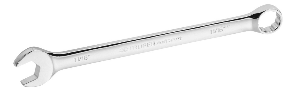 Llave Combinada, Extralarga, 11/16' X 255 Mm Truper 15597 Color Gris