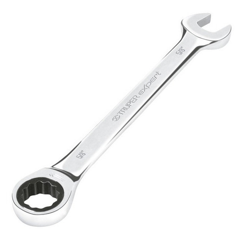 Llave Combinada Con Matraca 1/2 X 173 Mm Largo Expert 15738 Color Plateado