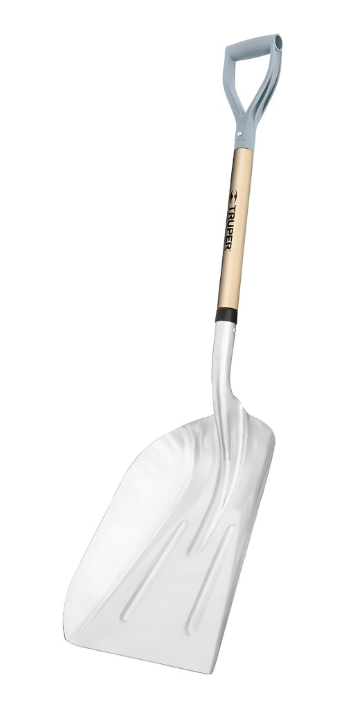 [TR-PALY-10] Pala Sanitaria #14 Aluminio Puño 'y' Mango 27" Truper 17181 Plata