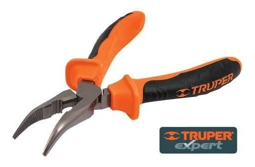 Pinza Punta Curva 6  Comfort Grip Truper Expert 17337