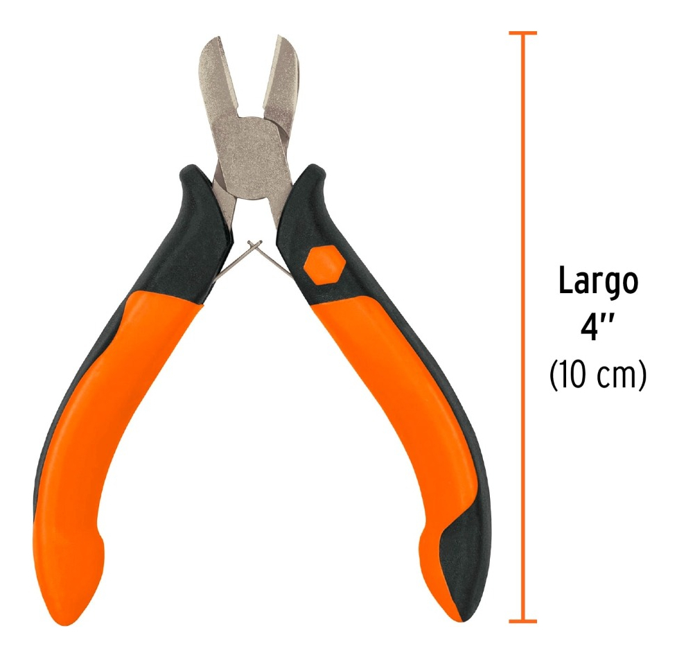 Pinza Miniatura Corte Diagonal 4'' Comfortgrip, Truper 17367
