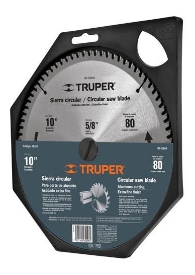 Sierra Circular Aluminio 80 D. 10" X 5/8" Truper 18310