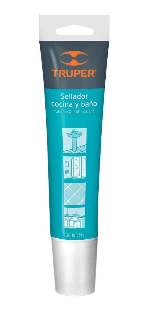 [TR-SIL-85BCT] Silicon Transparente Baños Y Cocinas 85 Gr Truper 18567