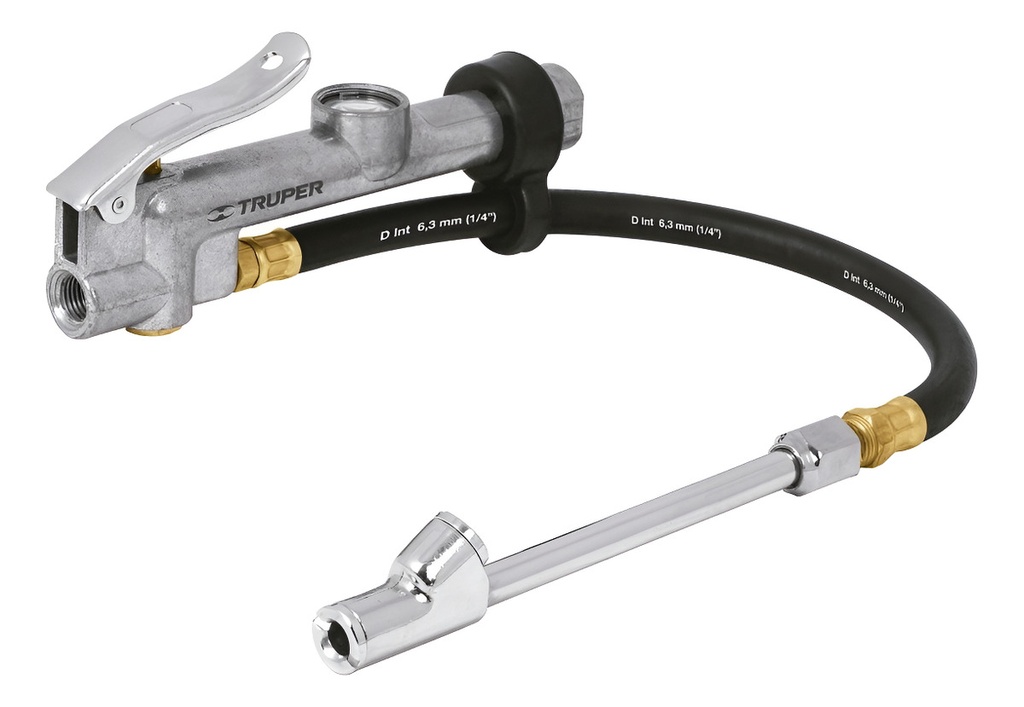 [TR-INFCA] Inflador Doble Calibrador Metal 120 Lb Truper 19028